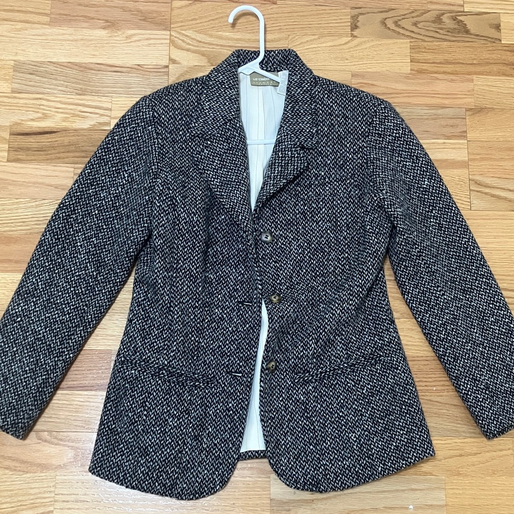 Liz Claiborne Black and White Tweed Blazer